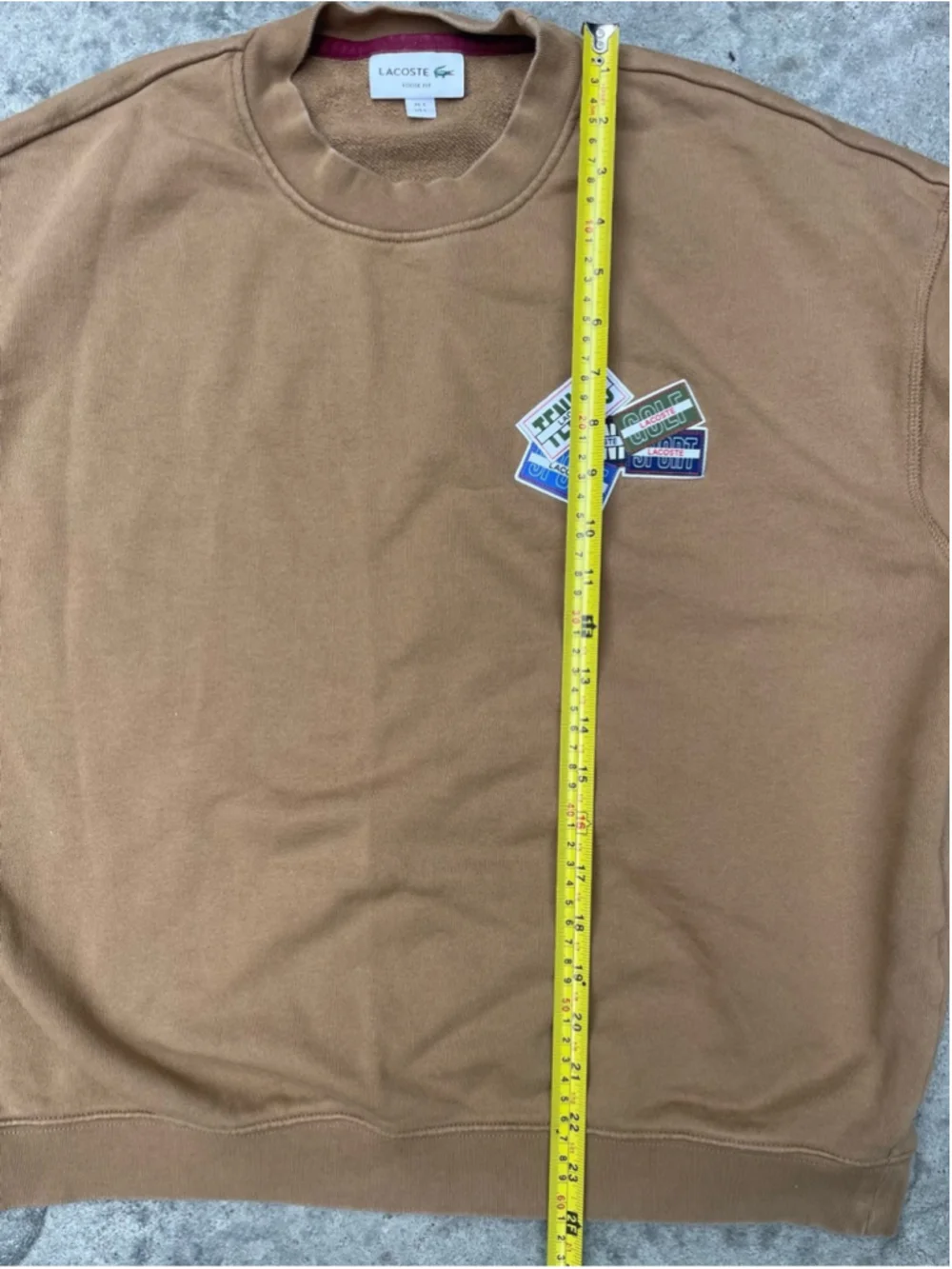 Lacoste Camel Graphic Logo Crewneck Sweatshirt Loose Fit lCotton Fleece Streetwe